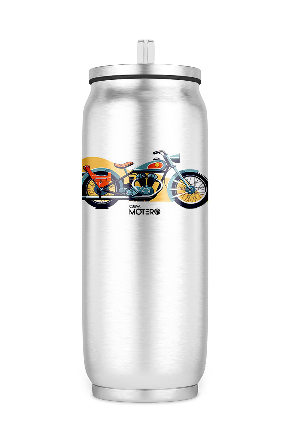 Termo de acero tipo lata 450 ml. con Diseño 1
