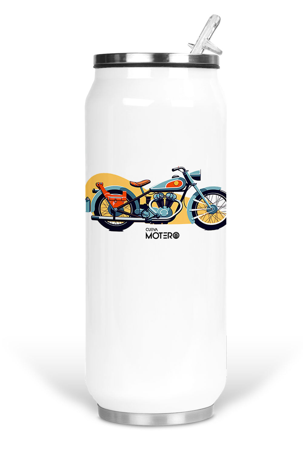 Termo de acero tipo lata 450 ml. con Diseño 1