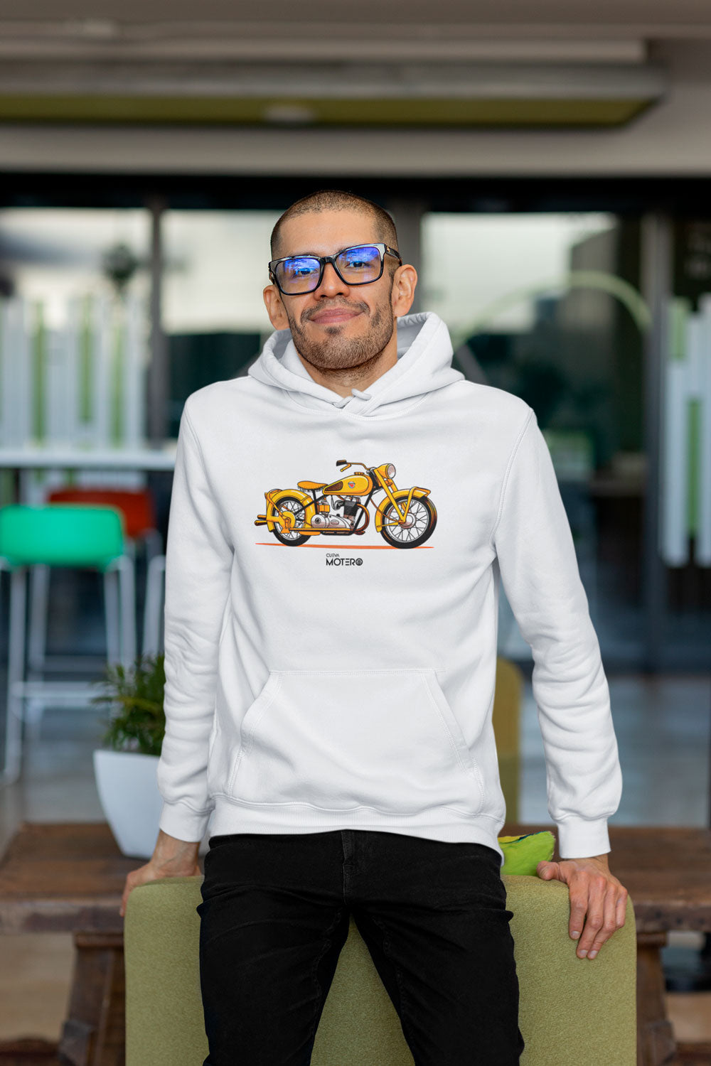 Sudadera unisex blanca diseño 11