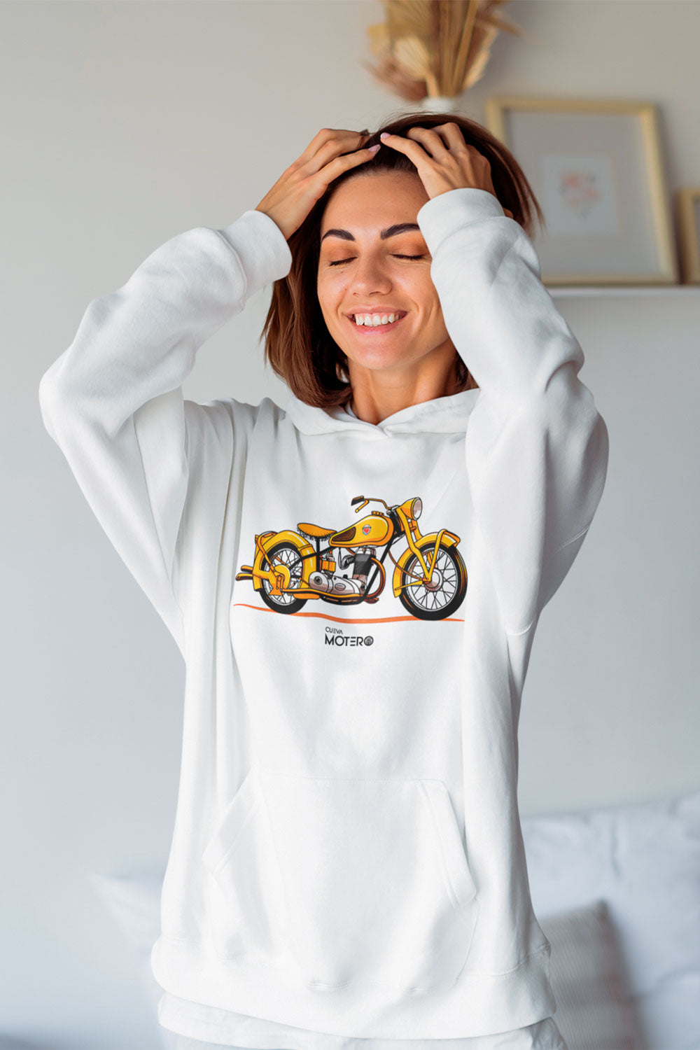 Sudadera unisex blanca diseño 11