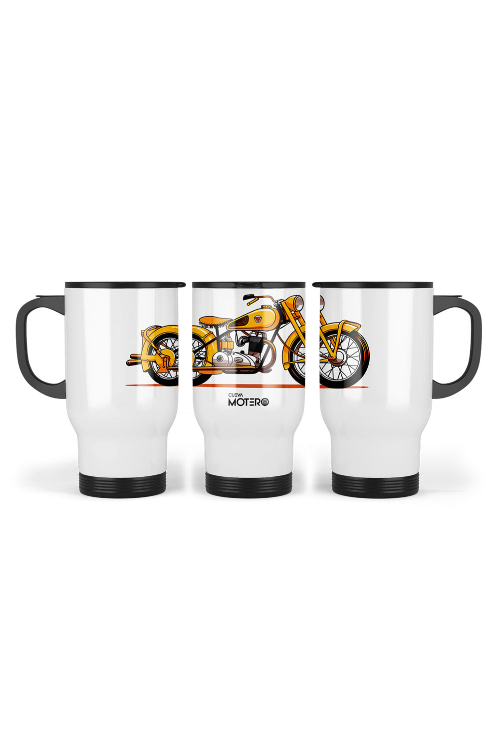 1 Termo acero con asa de plástico negro, capacidad de 16 oz Diseño 11