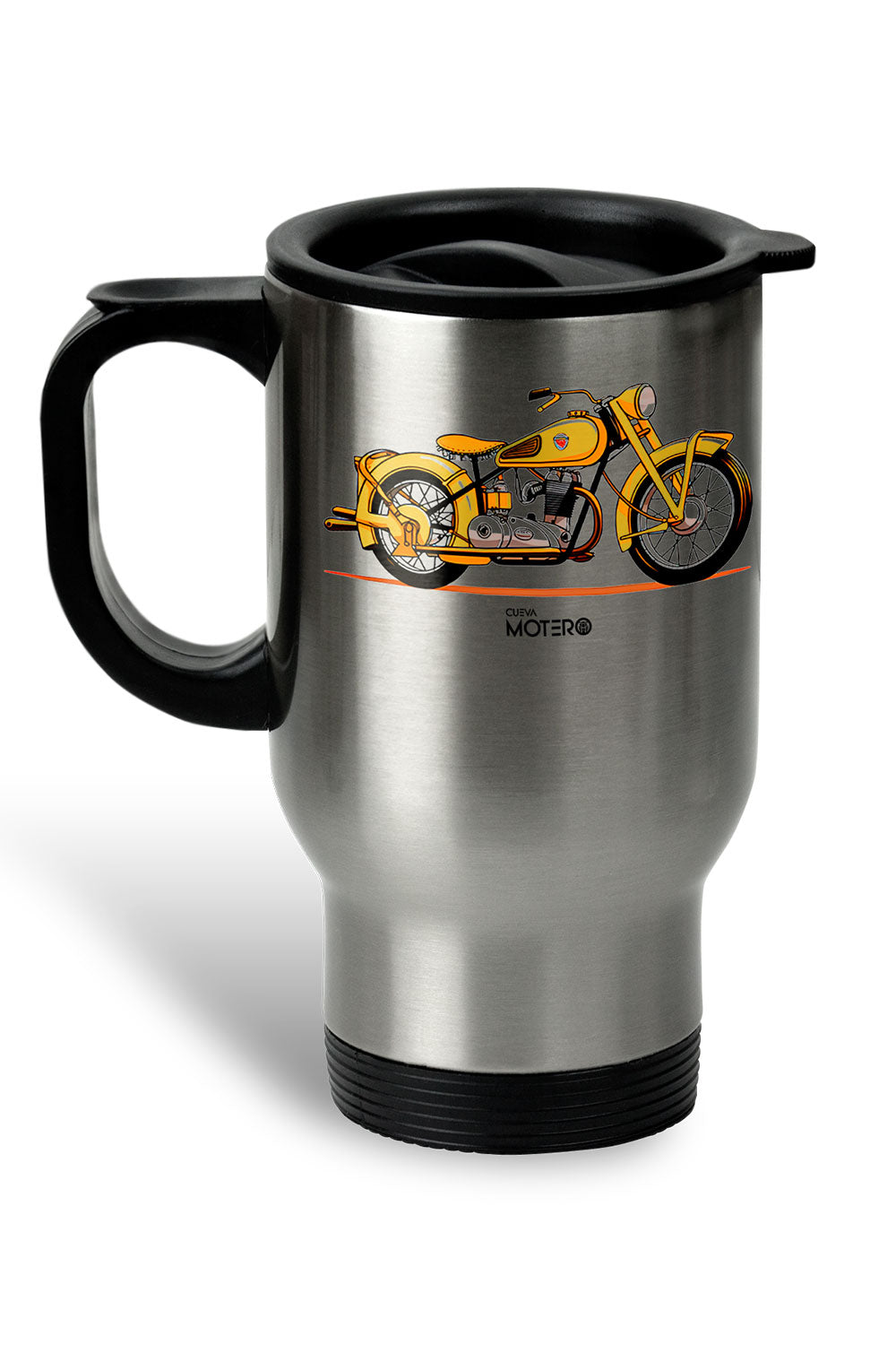 1 Termo acero con asa de plástico negro, capacidad de 16 oz Diseño 11