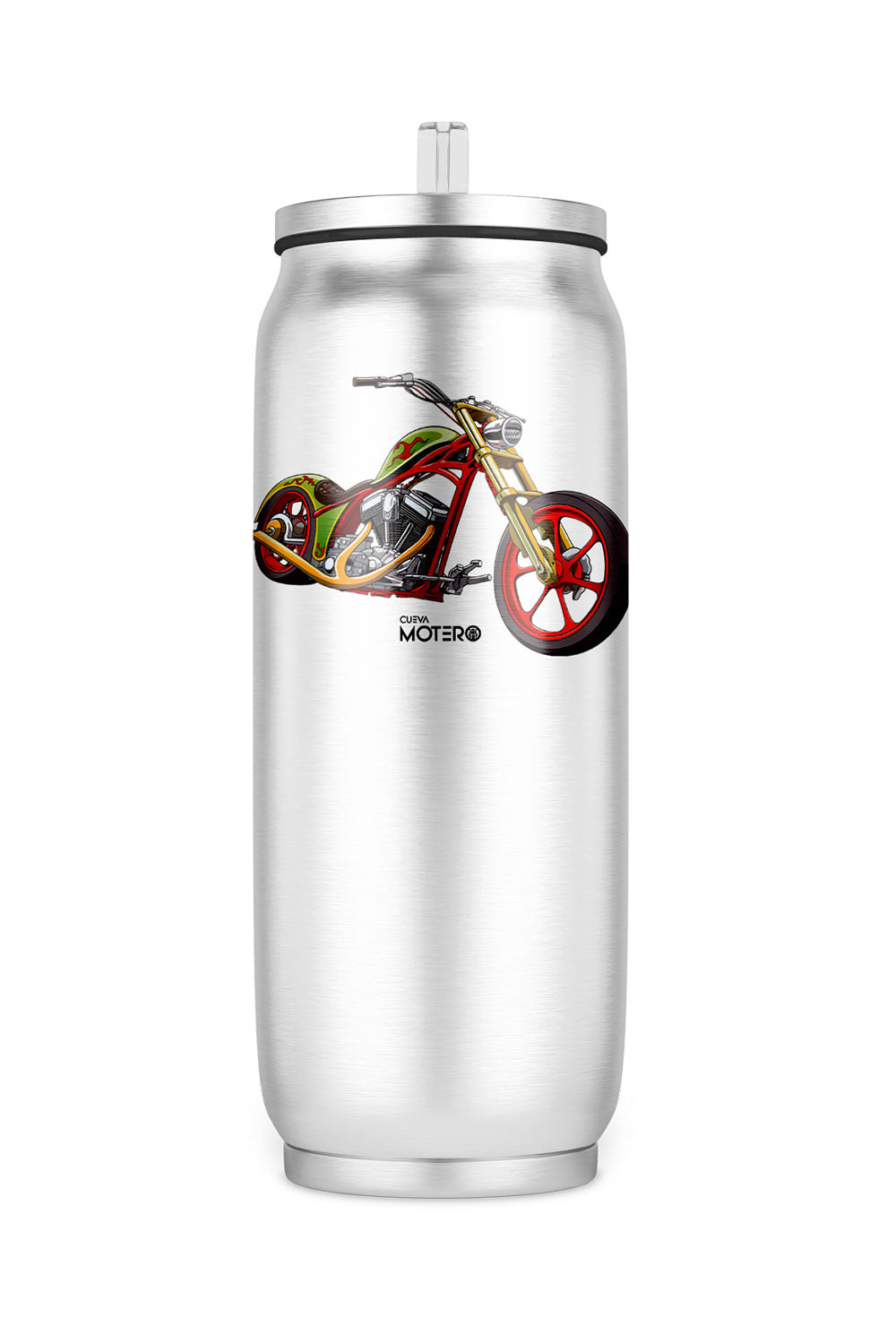 Termo de acero tipo lata de 450 ml con Diseño 116