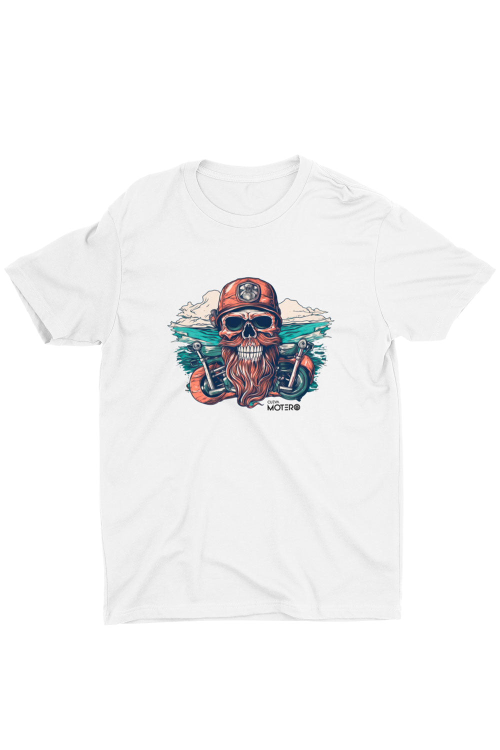 Playera de poliéster blanca para hombre Diseño 117
