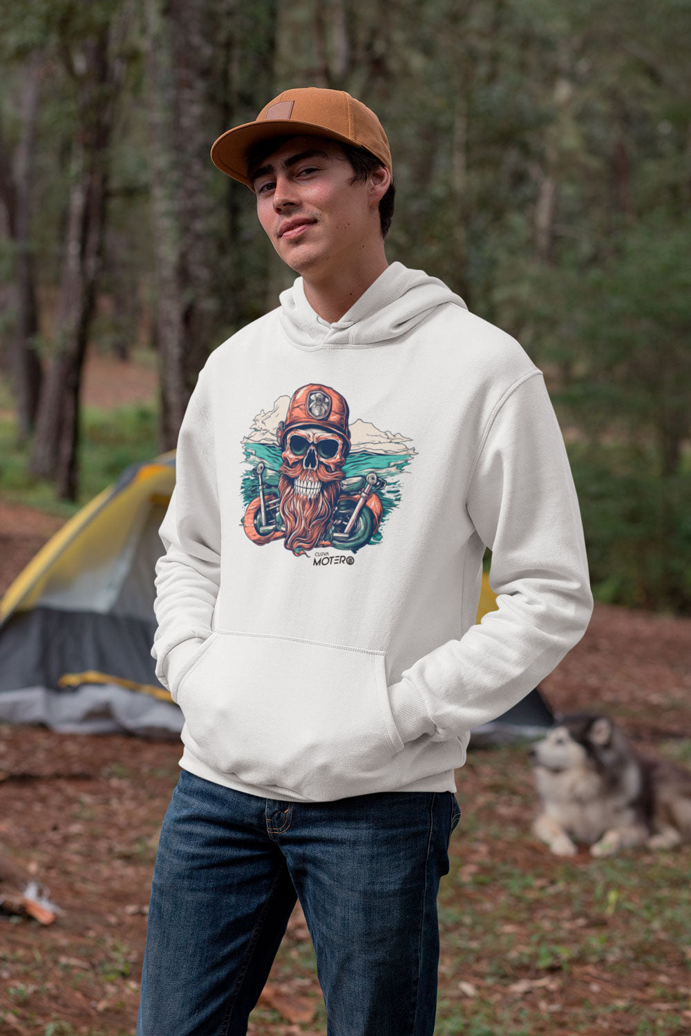Sudadera unisex blanca diseño 117