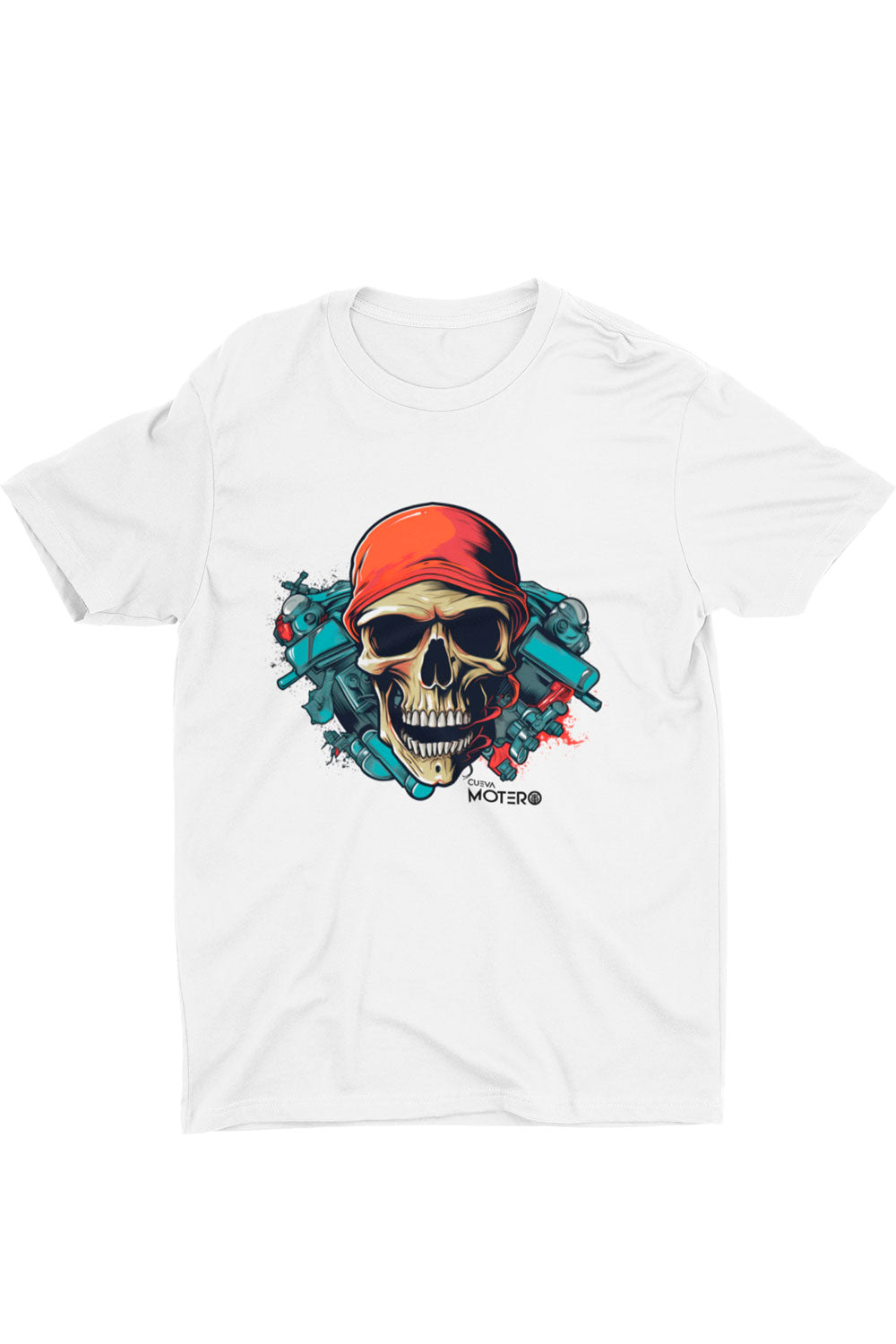 Playera de poliéster blanca para hombre Diseño 118