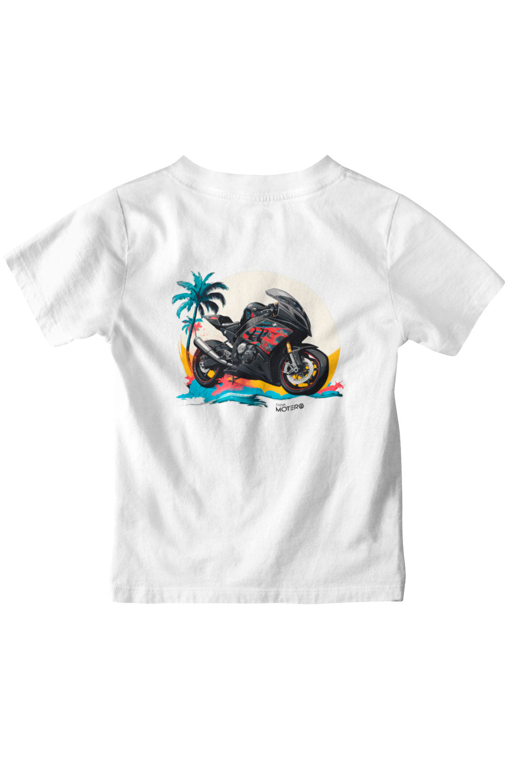 Playera poliéster blanca para niños diseño 119