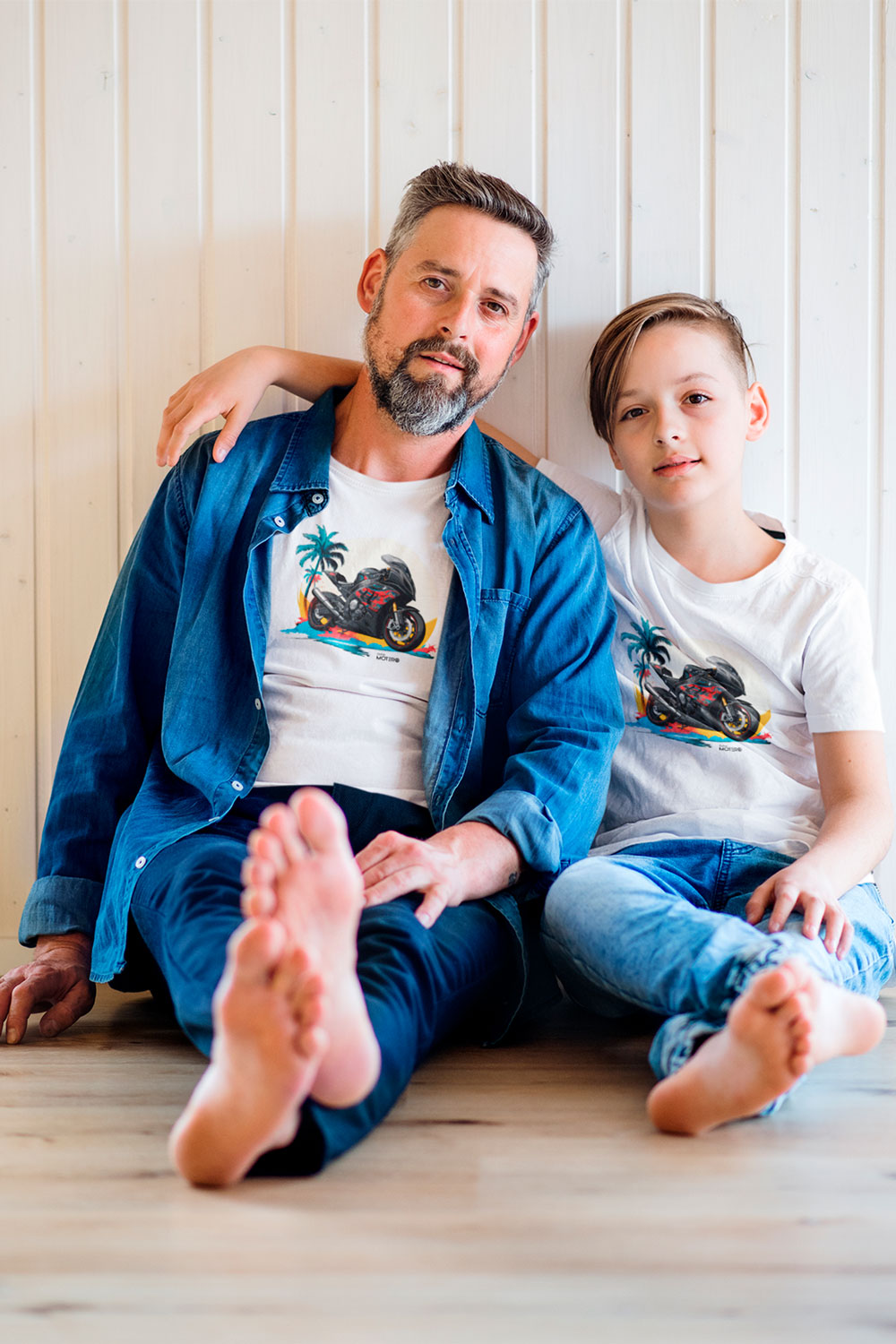 Playera poliéster blanca para niños diseño 119