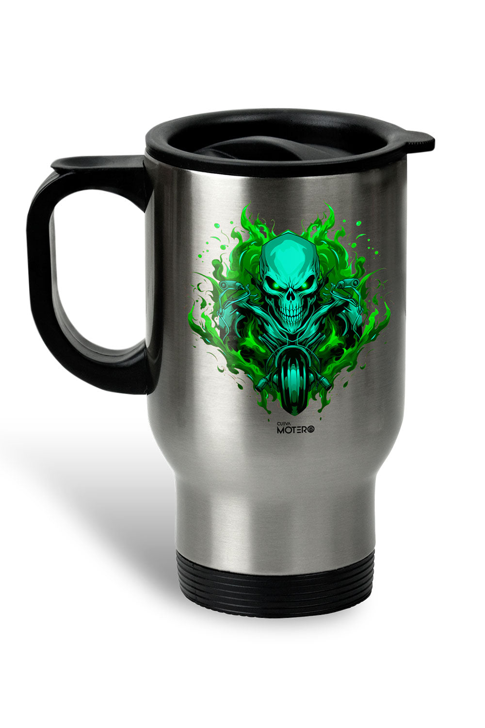 1 Termo acero con asa de plástico negro, capacidad de 16 oz Diseño 121