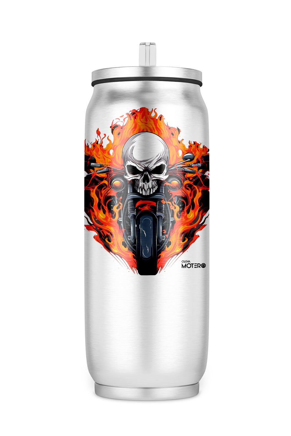 Termo de acero tipo lata de 450 ml con Diseño 122
