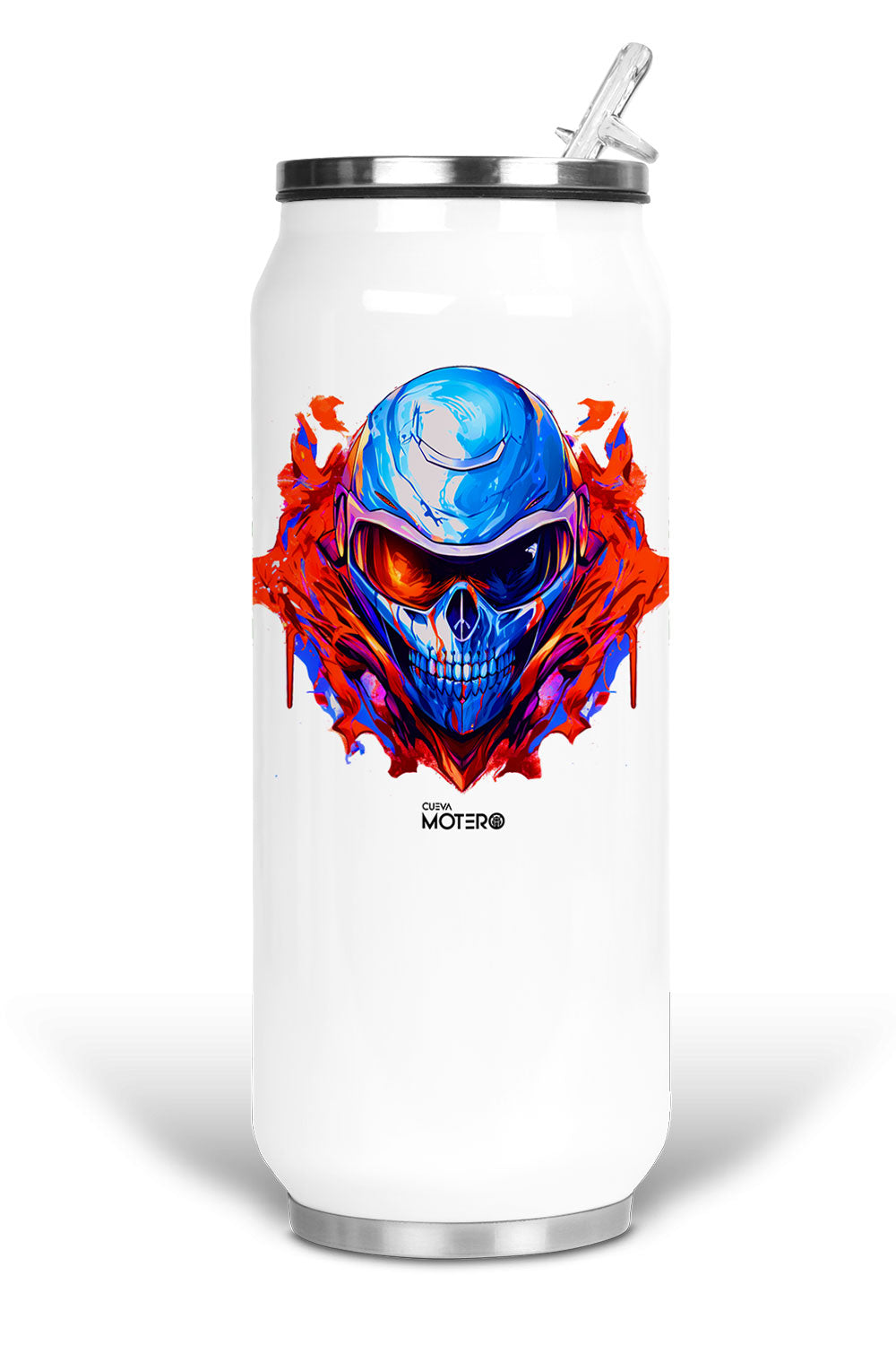 Termo de acero tipo lata de 450 ml con Diseño 123