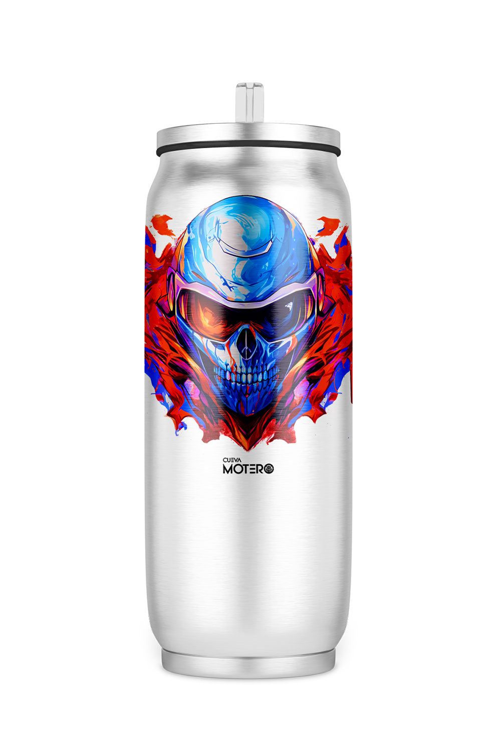Termo de acero tipo lata de 450 ml con Diseño 123