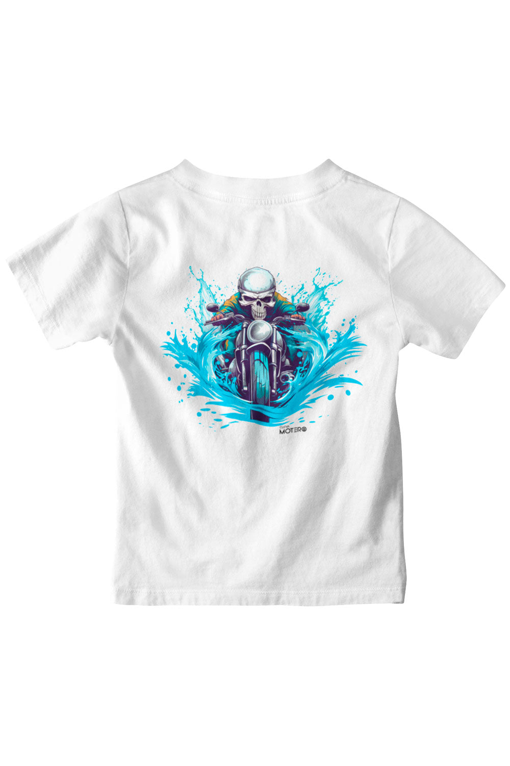 Playera poliéster blanca para niños diseño 124