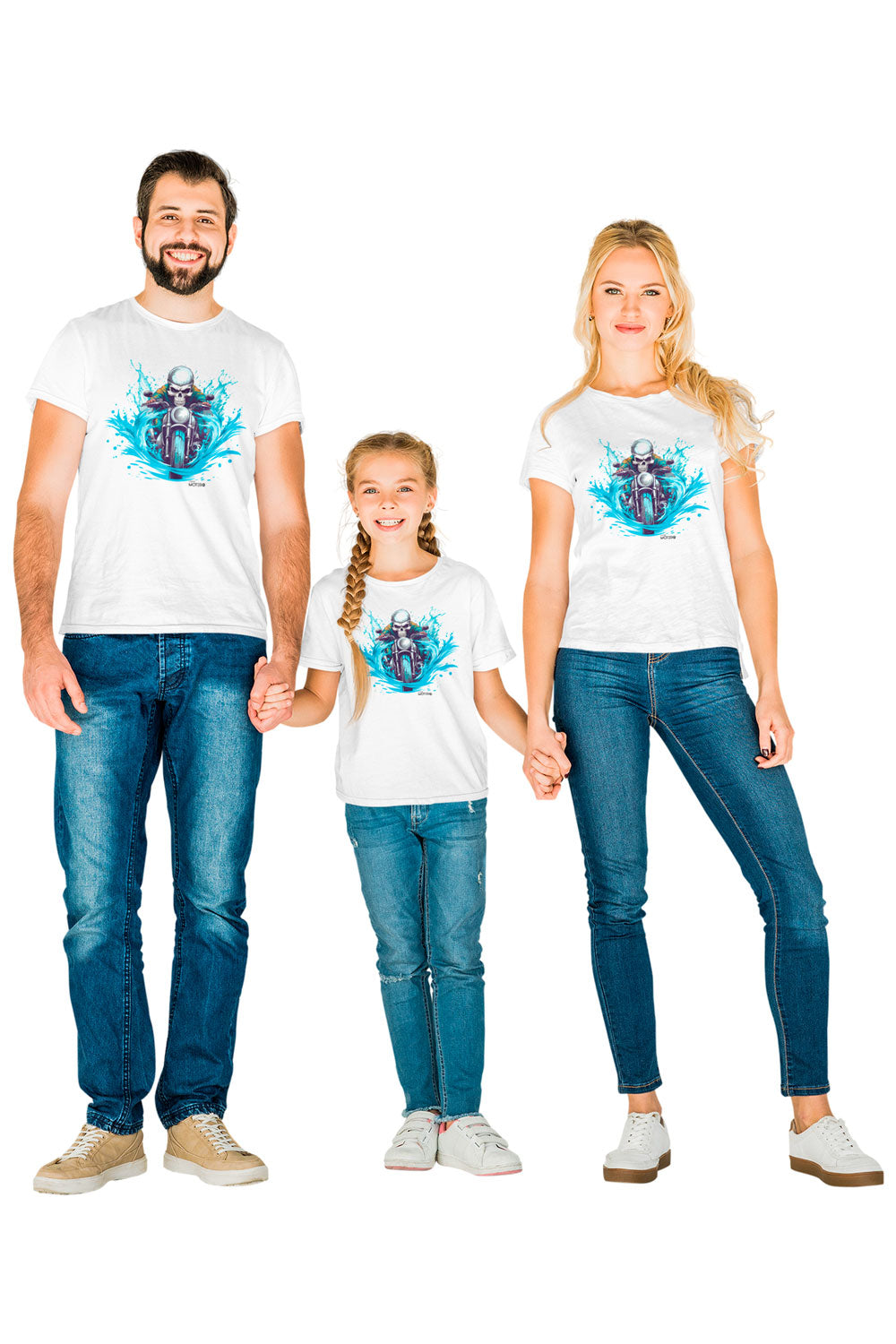 Playera poliéster blanca para niños diseño 124