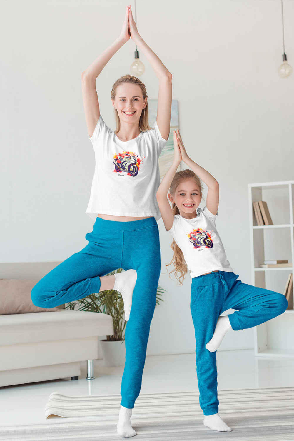 Playera poliéster blanca para niños diseño 125