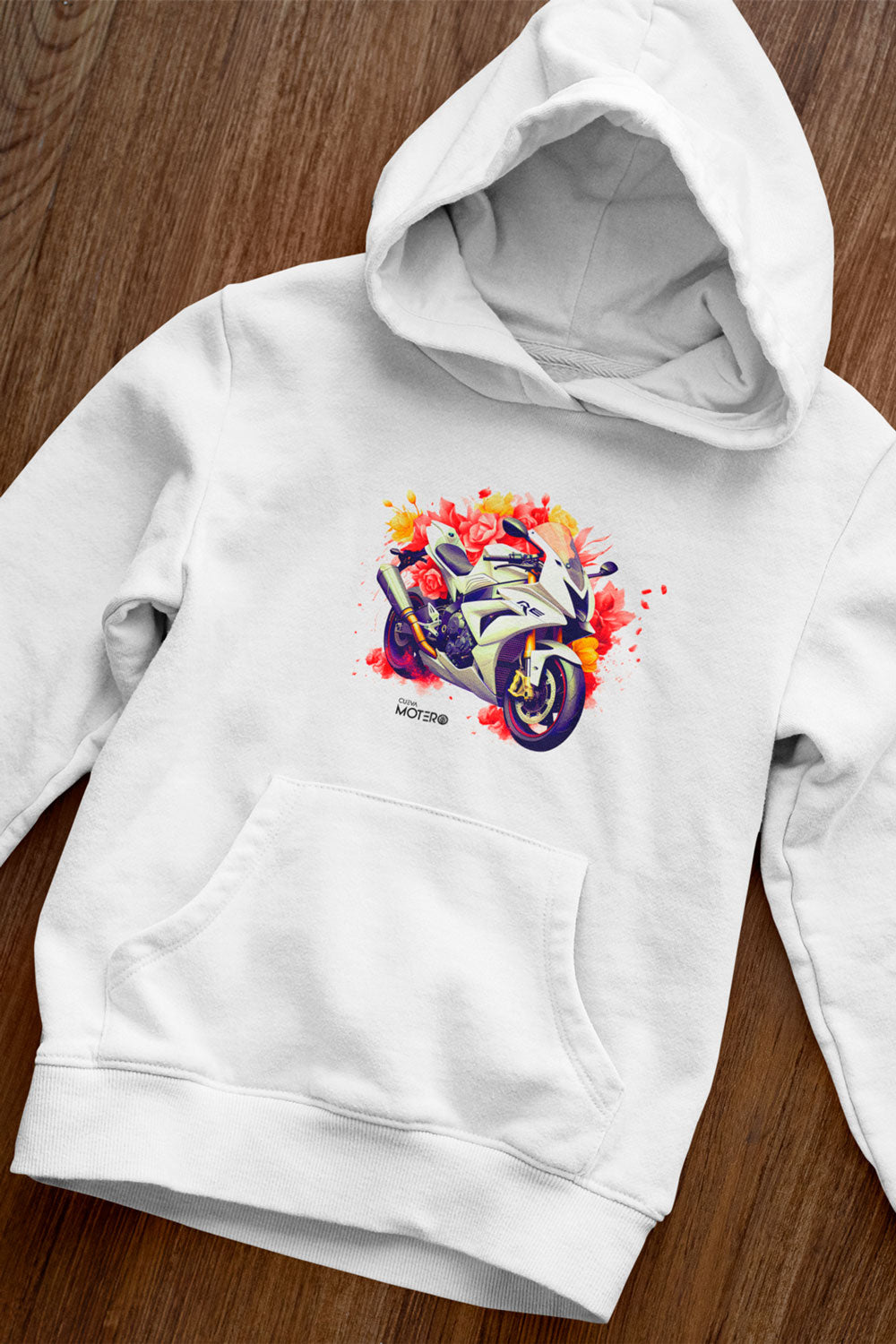Sudadera unisex blanca diseño 125