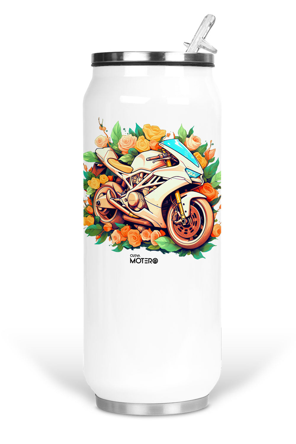 Termo de acero tipo lata de 450 ml con Diseño 127