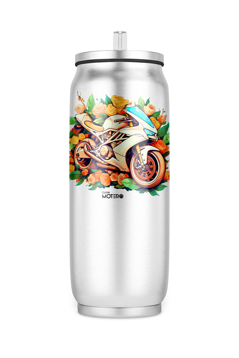 Termo de acero tipo lata de 450 ml con Diseño 127
