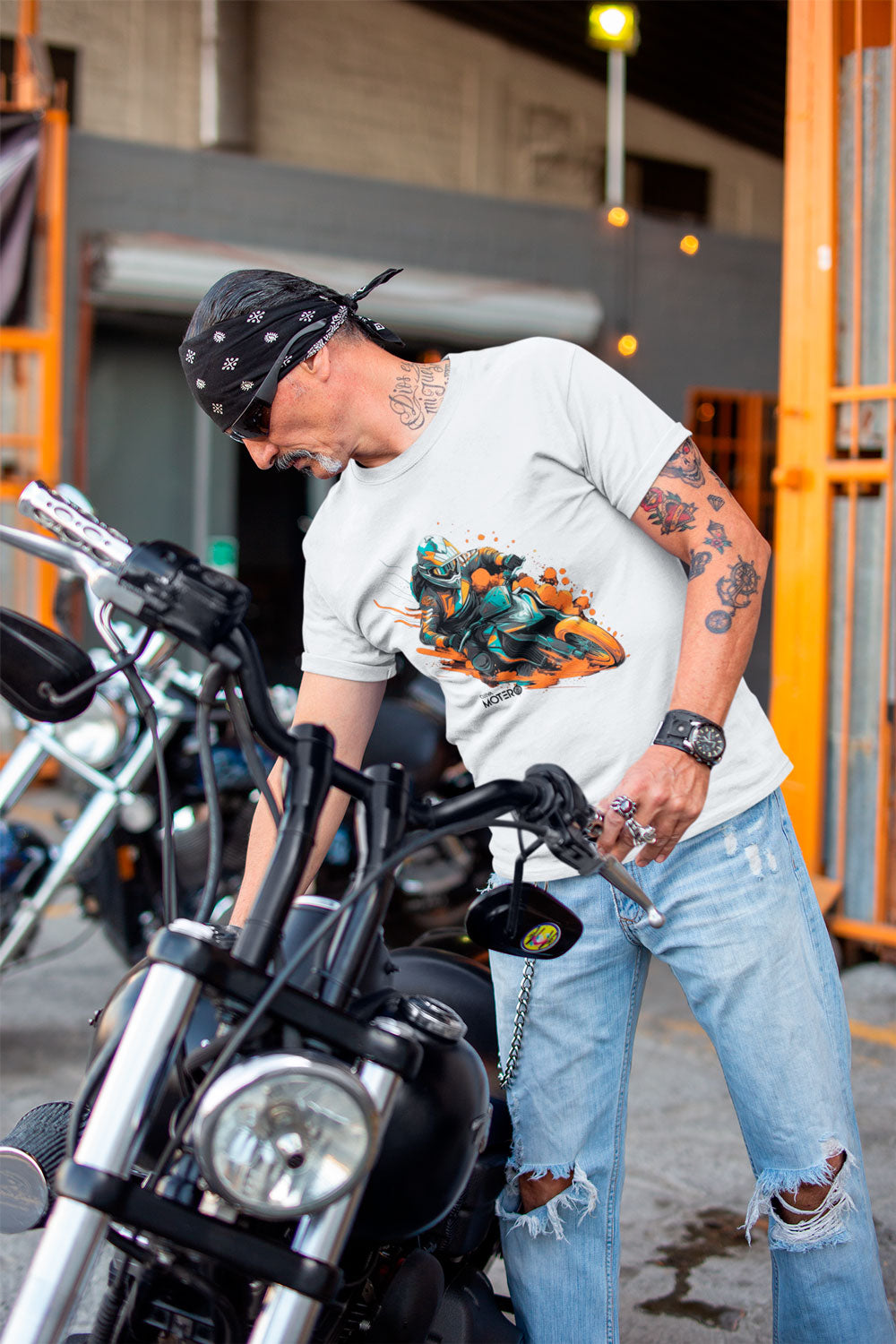 Playera de poliéster blanca para hombre Diseño 13