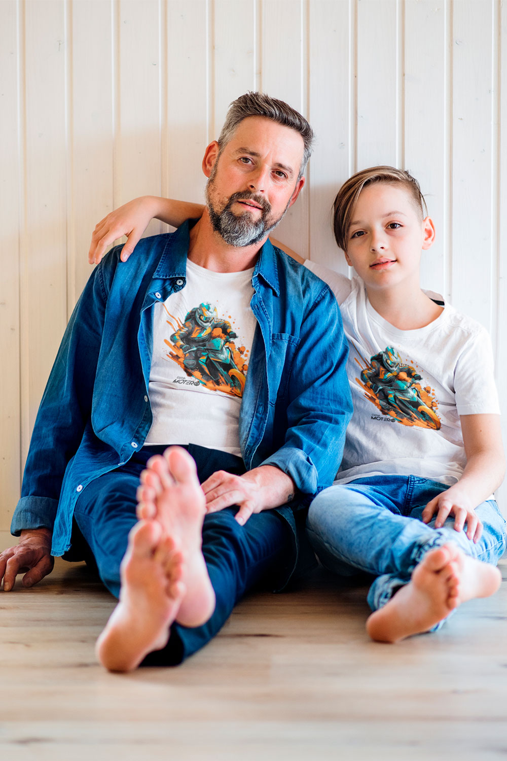 Playera poliéster blanca para niños diseño 13