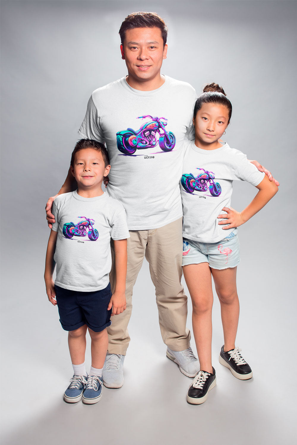 Playera poliéster blanca para niños diseño 130