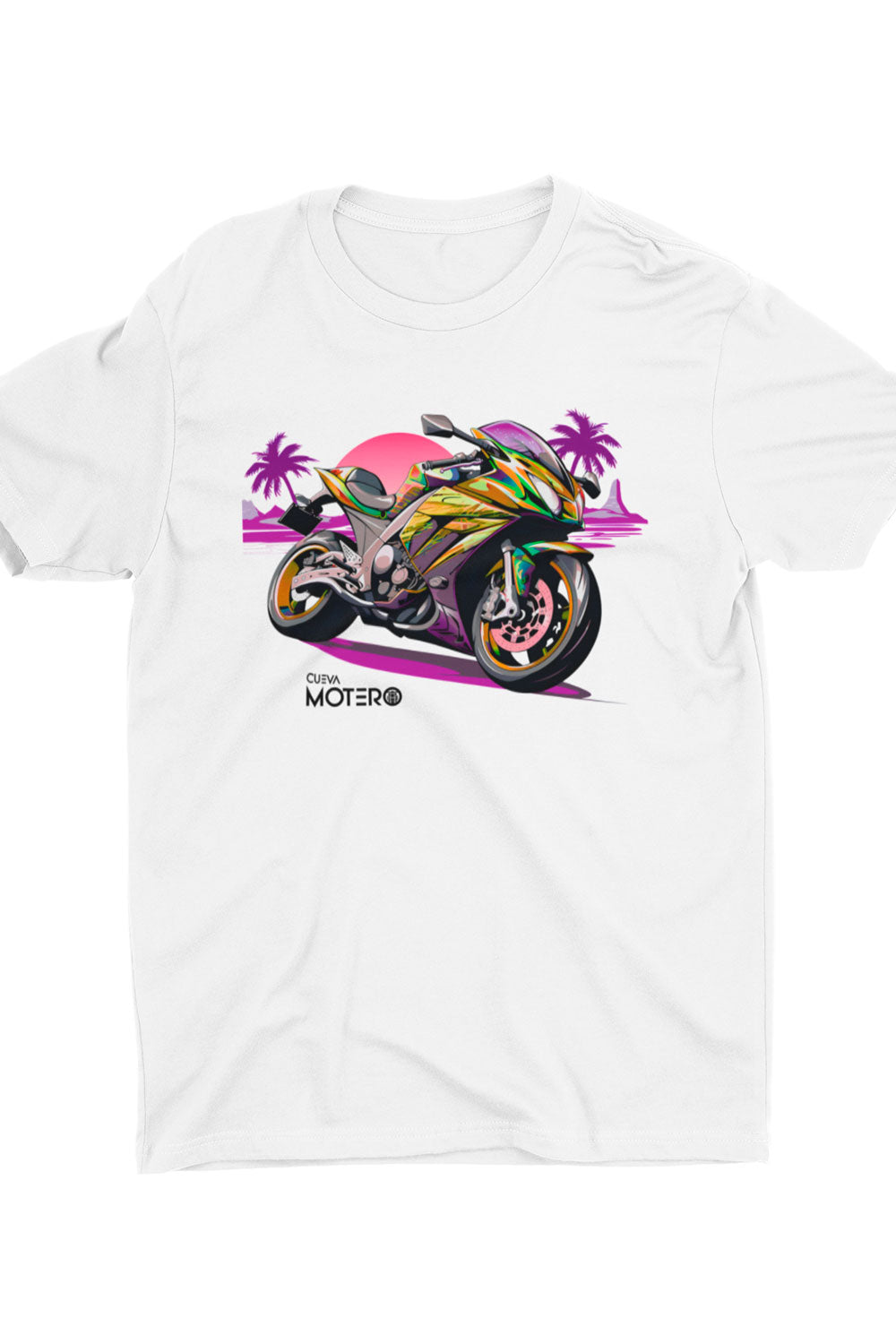 Playera de poliéster blanca para hombre Diseño 133