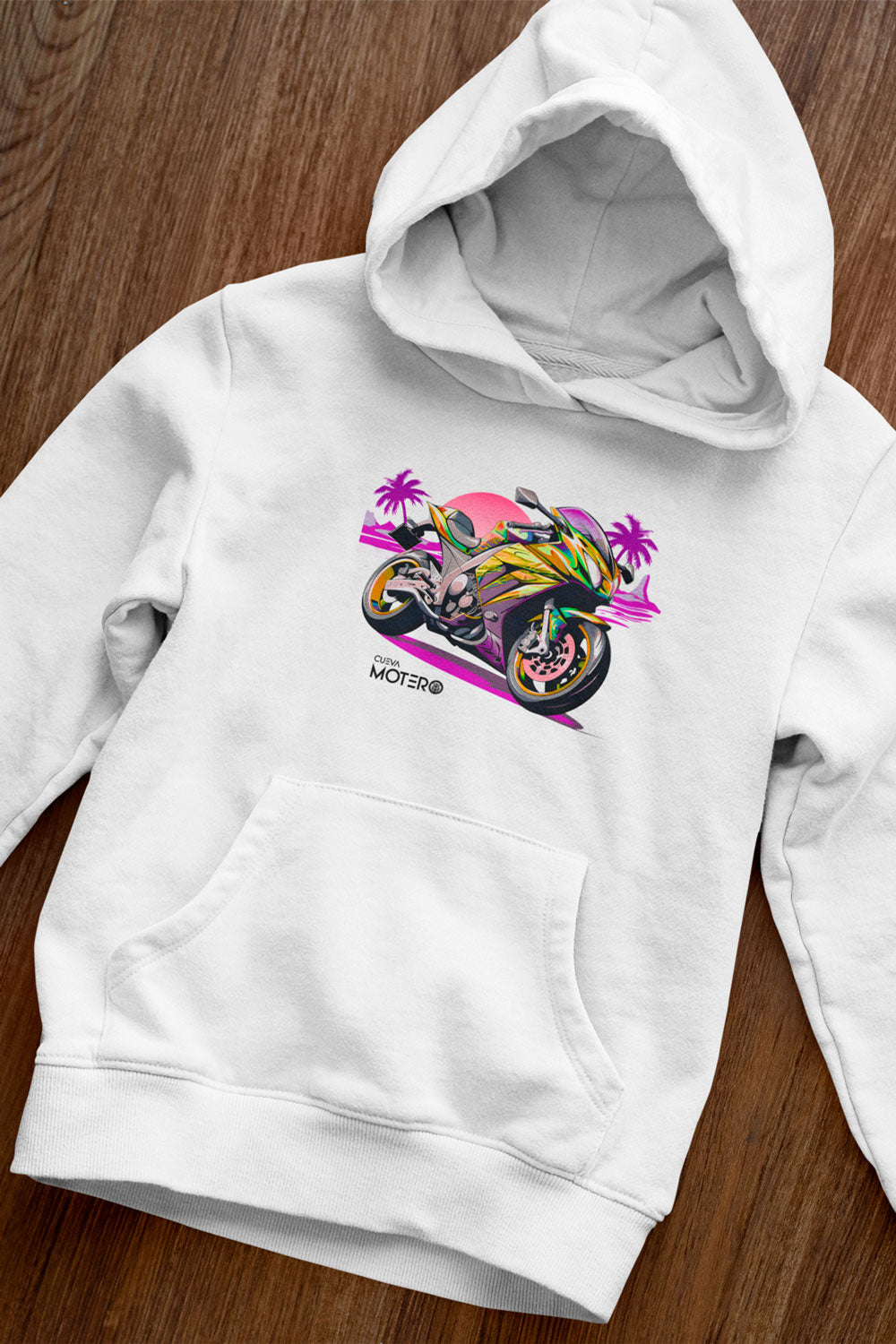 Sudadera unisex blanca diseño 133
