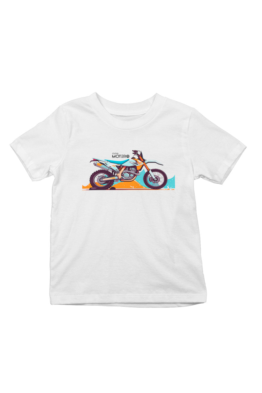 Playera poliéster blanca para niños diseño 134