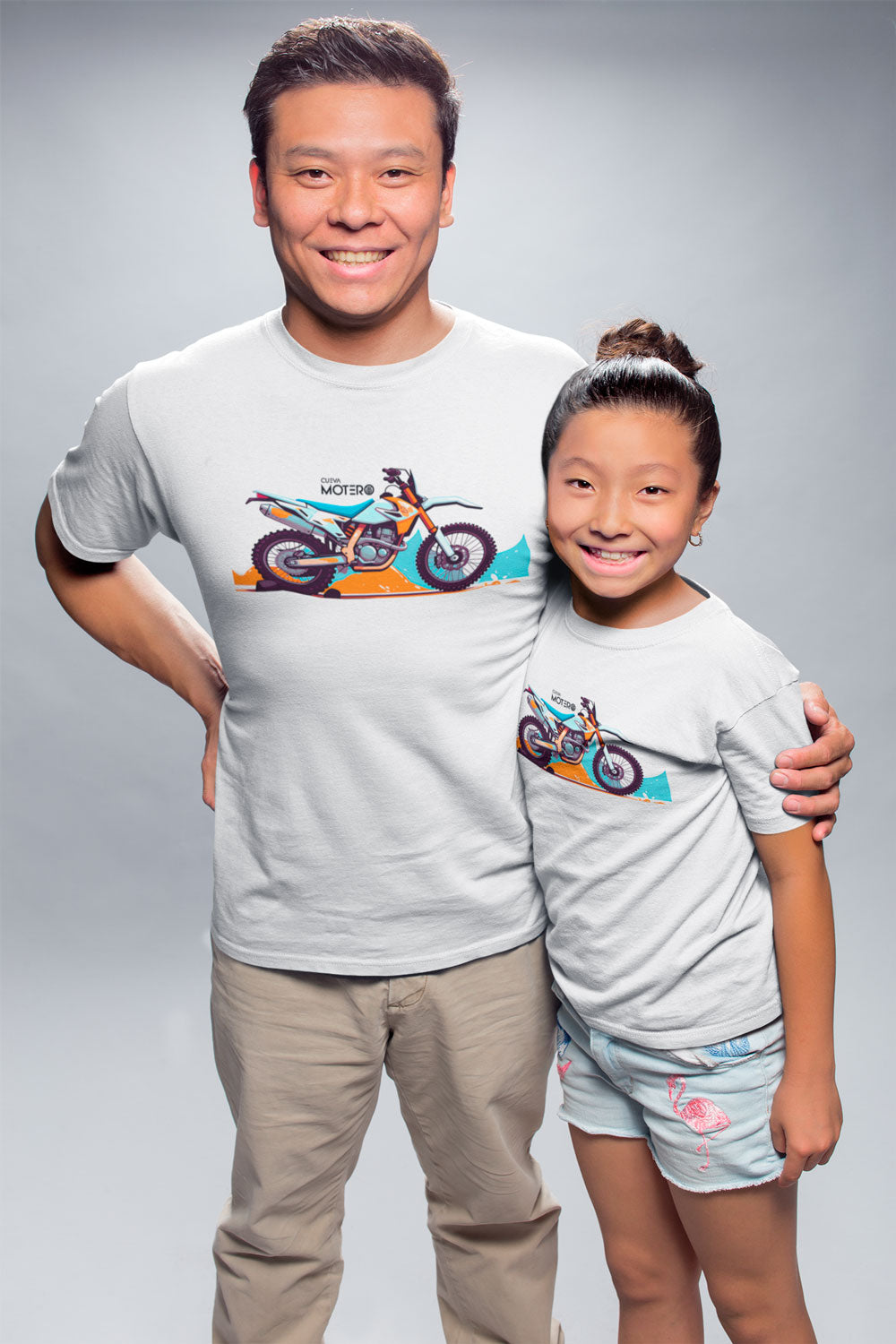 Playera poliéster blanca para niños diseño 134