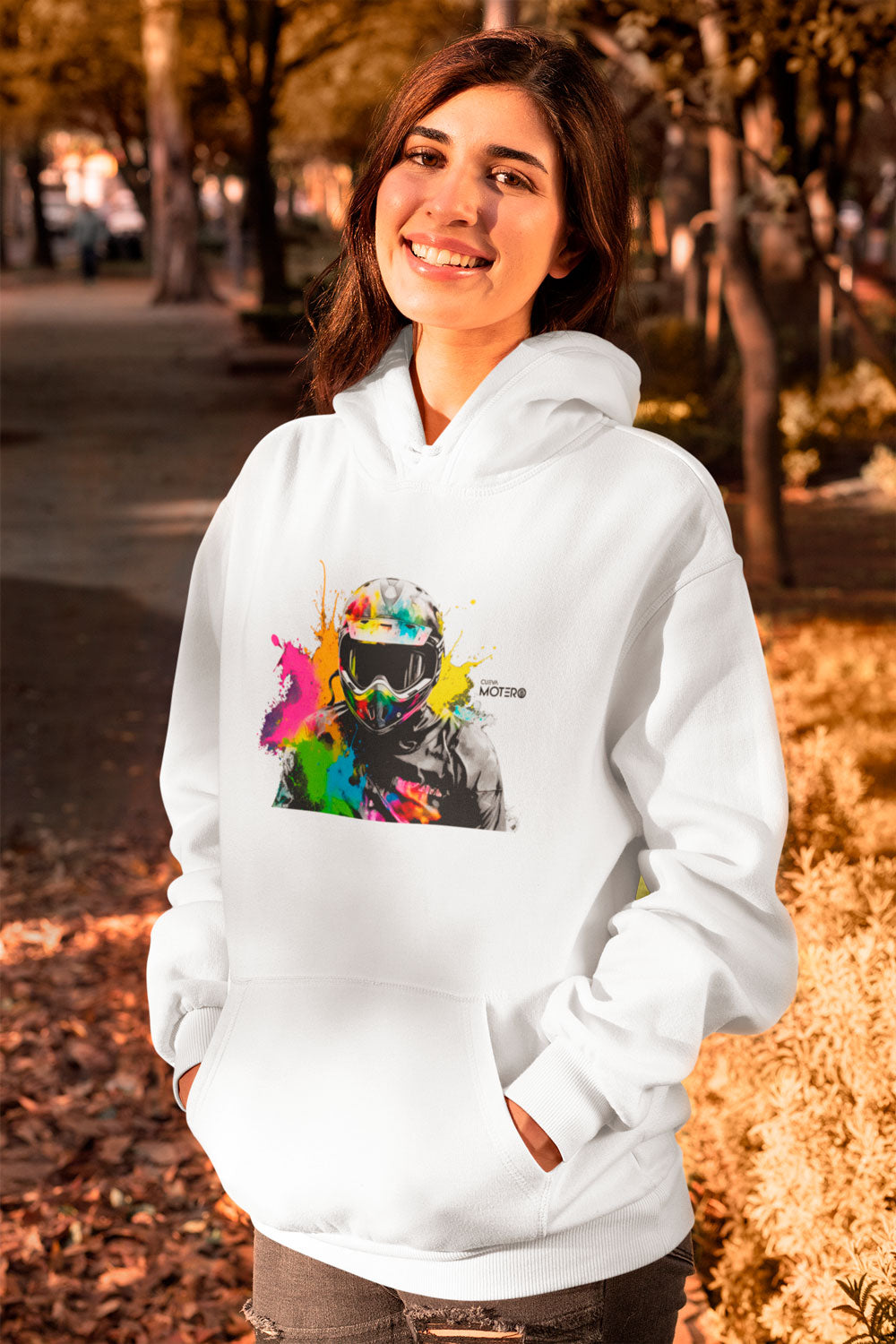 Sudadera unisex blanca diseño 136