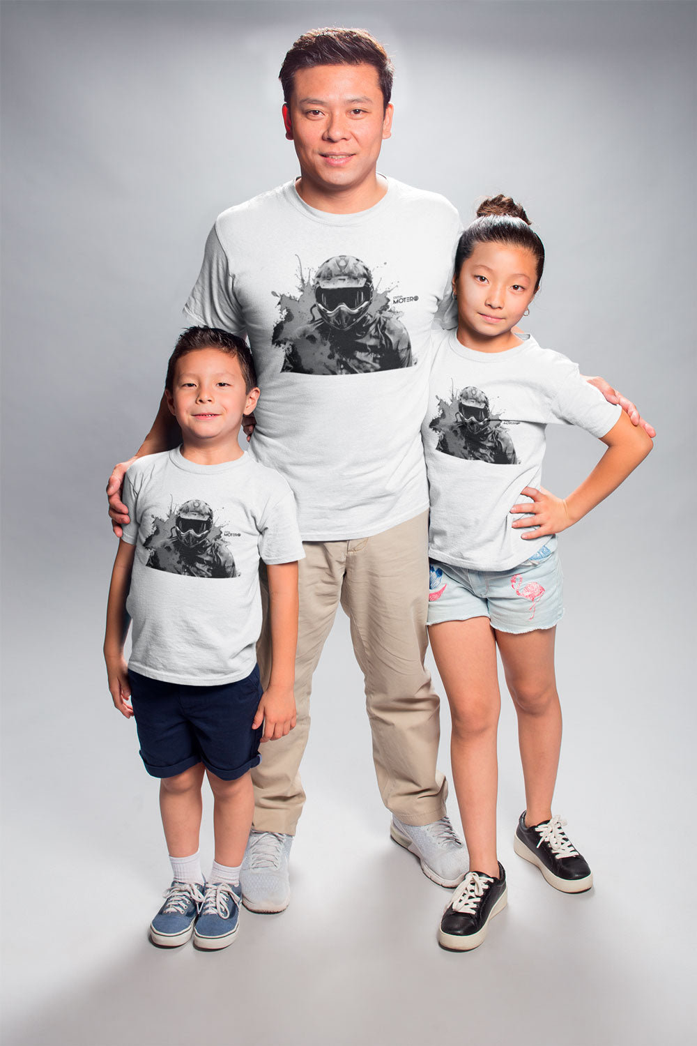 Playera poliéster blanca para niños diseño 137
