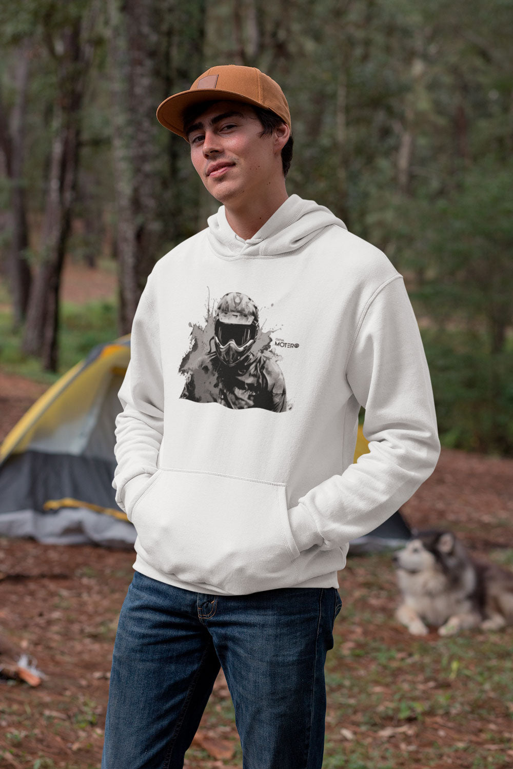Sudadera unisex blanca diseño 137