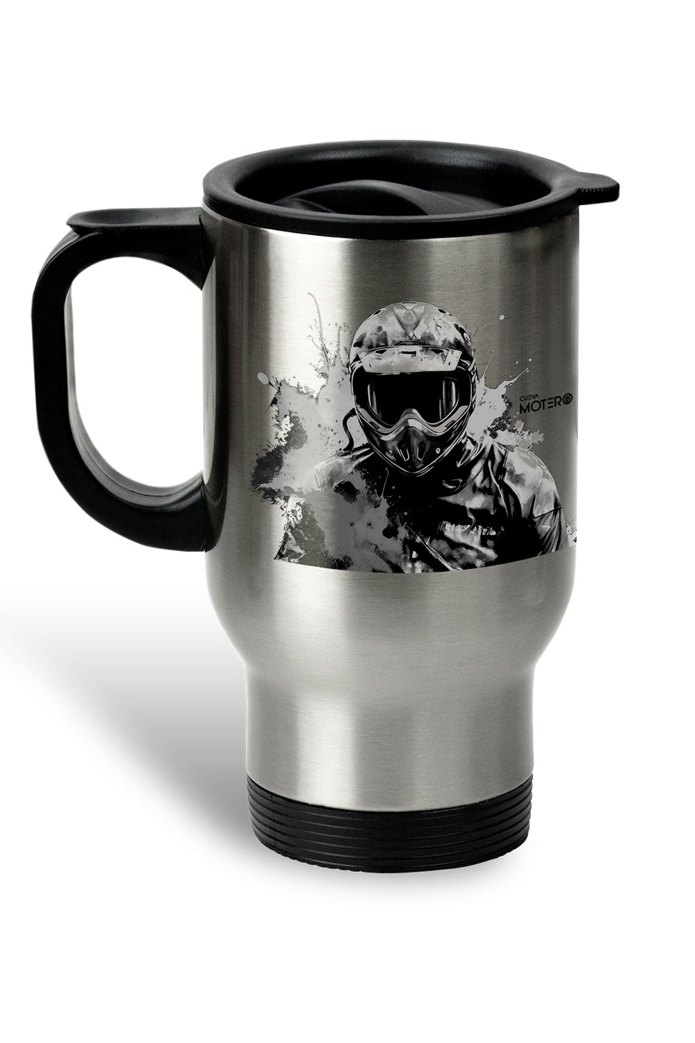 1 Termo acero con asa de plástico negro, capacidad de 16 oz Diseño 137