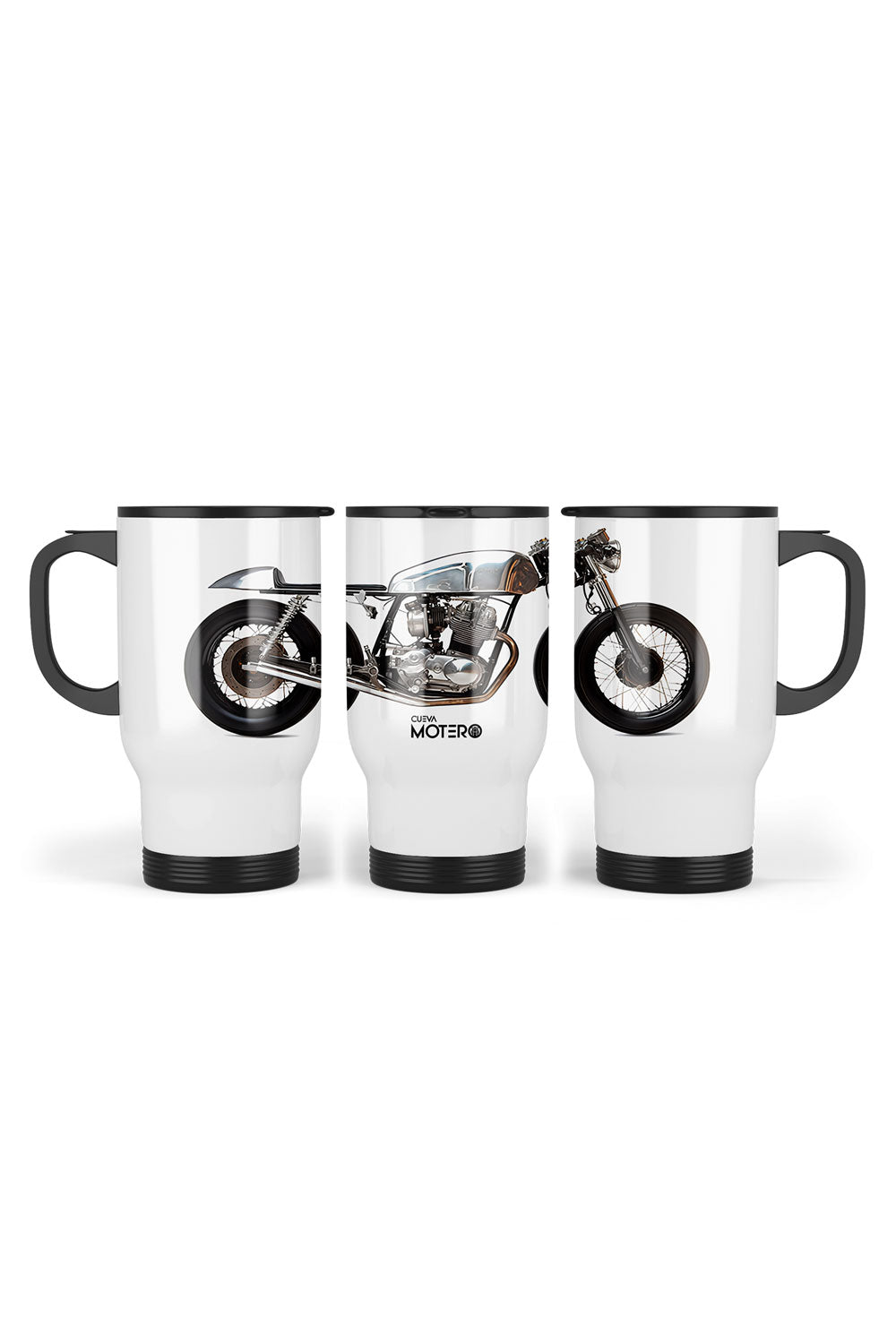 1 Termo acero con asa de plástico negro, capacidad de 16 oz Diseño 139