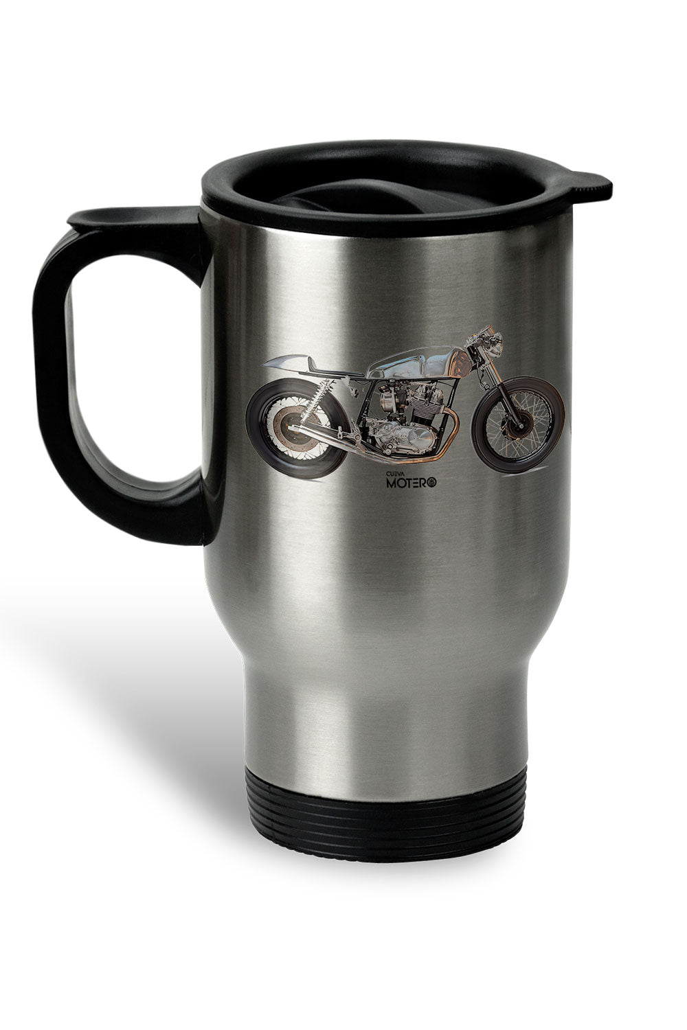 1 Termo acero con asa de plástico negro, capacidad de 16 oz Diseño 139