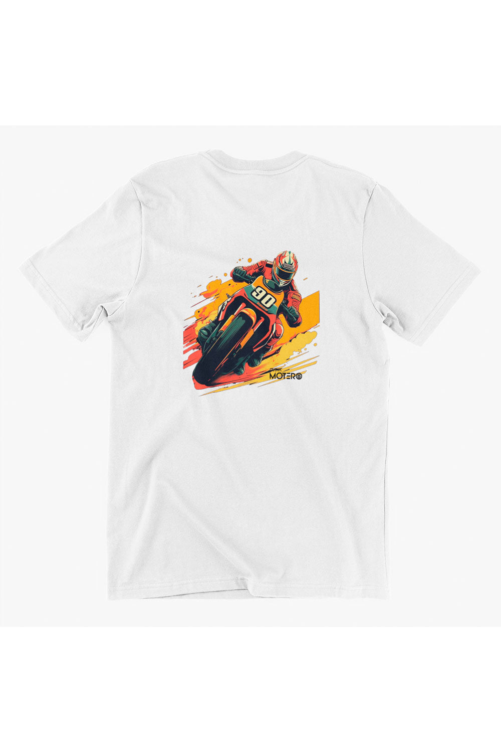 Playera de poliéster blanca para hombre Diseño 14
