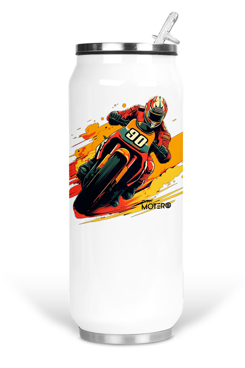 Termo de acero tipo lata de 450 ml con Diseño 14