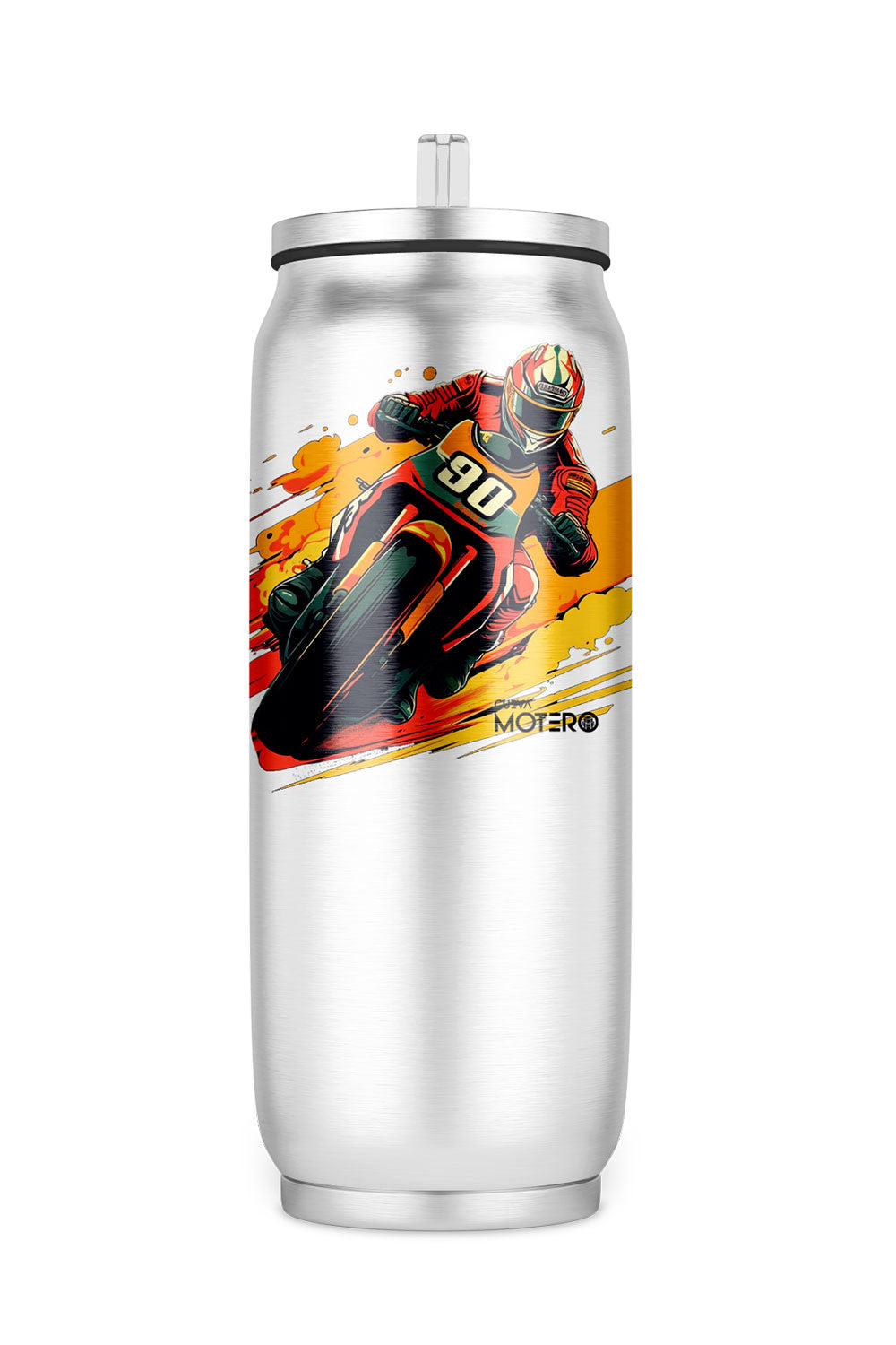 Termo de acero tipo lata de 450 ml con Diseño 14