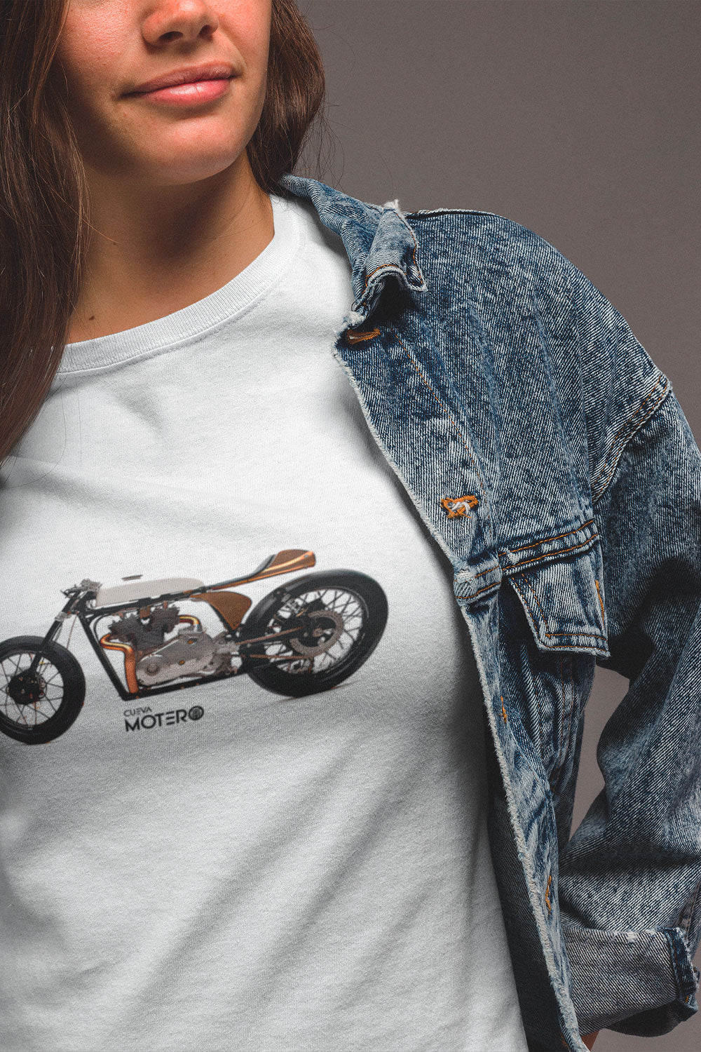 Playera poliéster blanca para mujer diseño 142