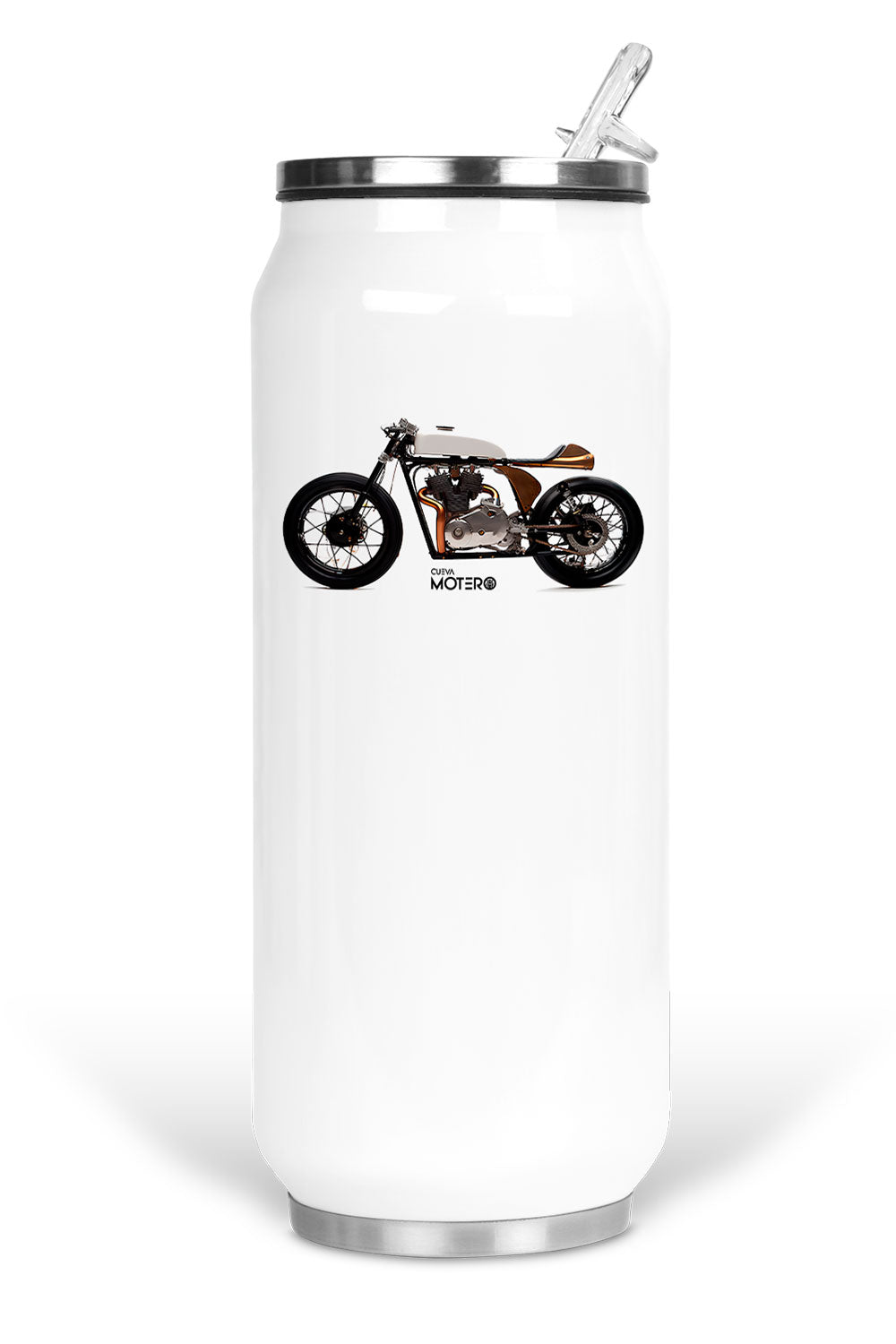 Termo de acero tipo lata de 450 ml con Diseño 142
