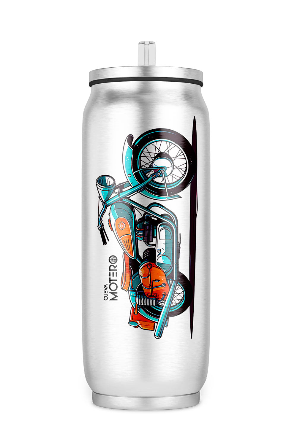 Termo de acero tipo lata de 450 ml con Diseño 143