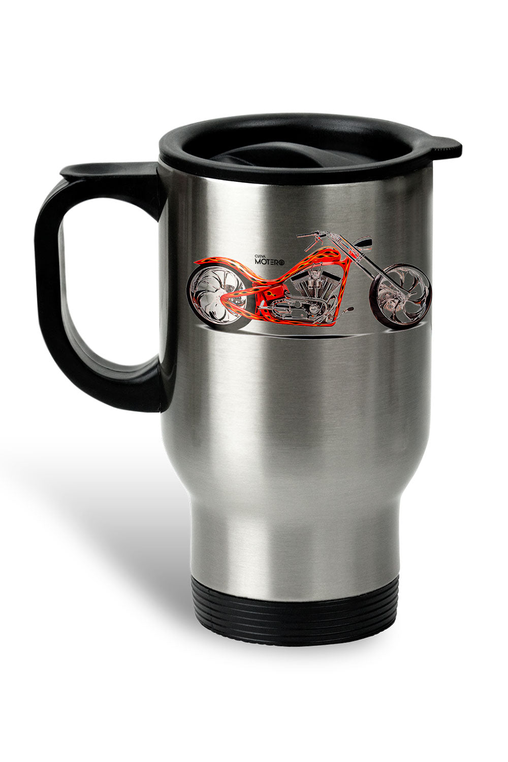 1 Termo acero con asa de plástico negro, capacidad de 16 oz Diseño 145