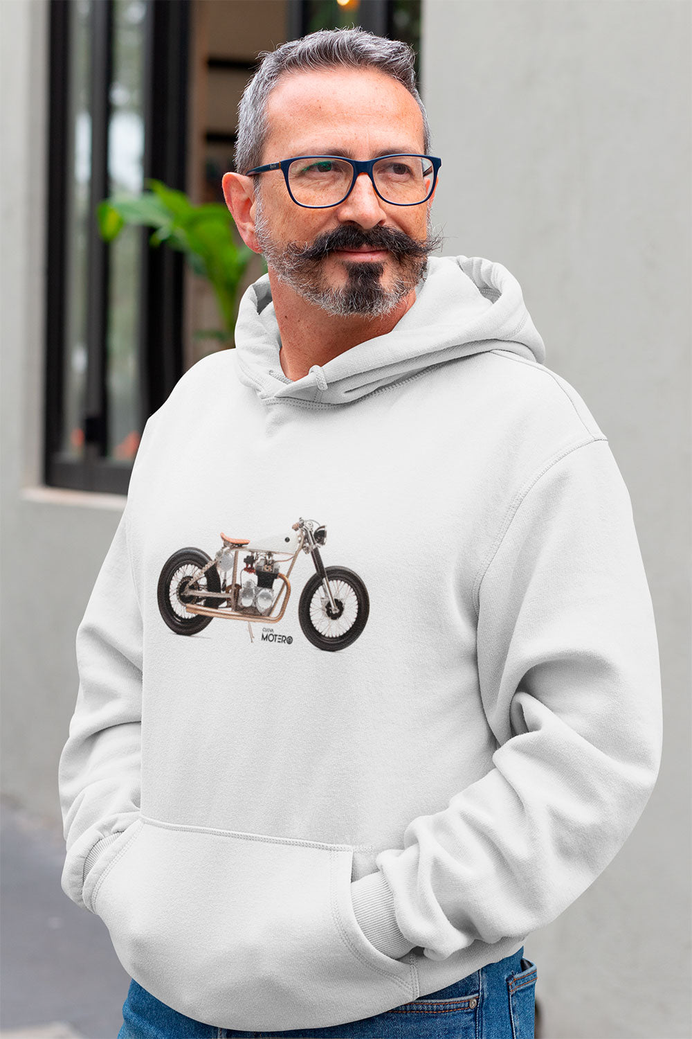 Sudadera unisex blanca diseño 146