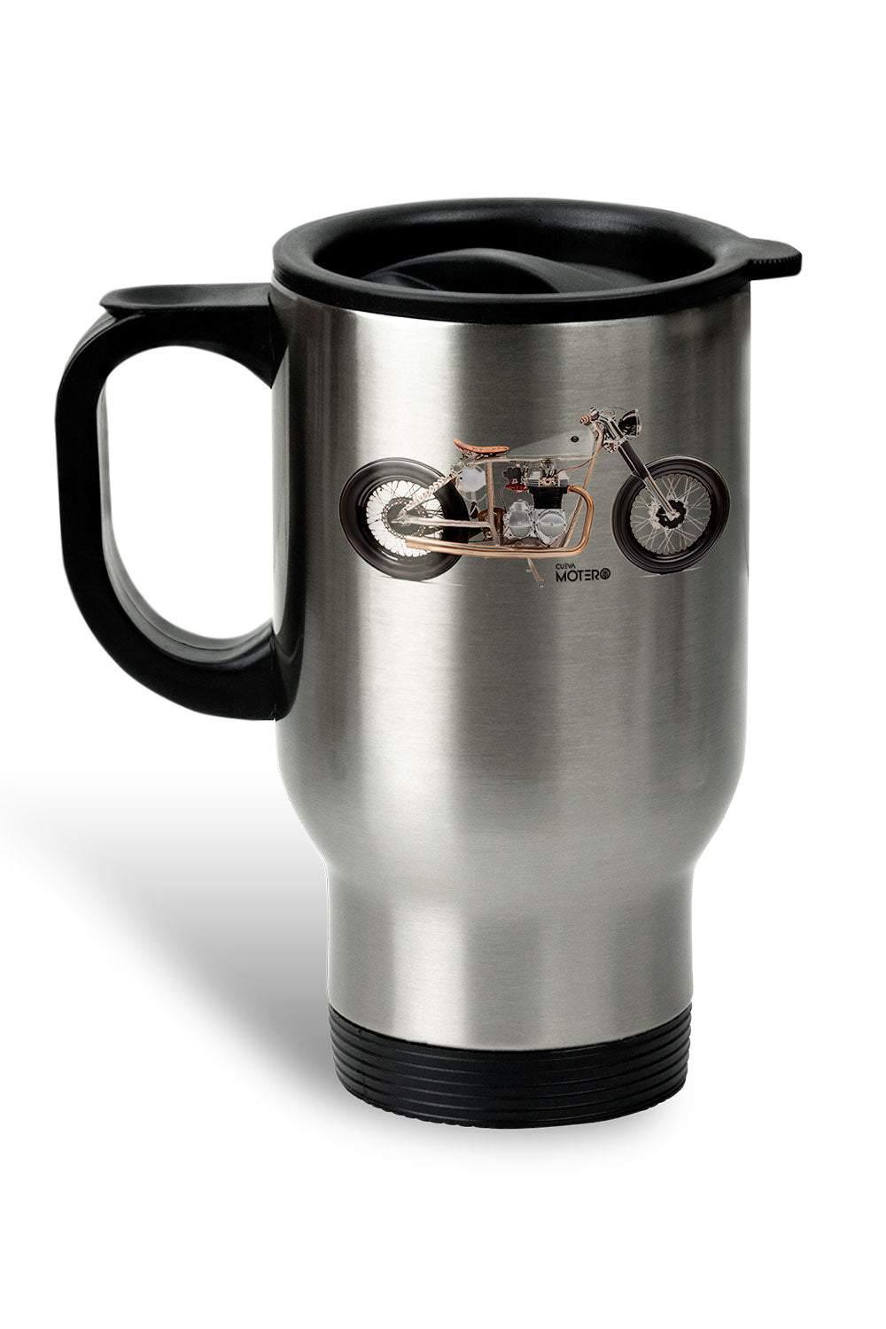 1 Termo acero con asa de plástico negro, capacidad de 16 oz Diseño 146