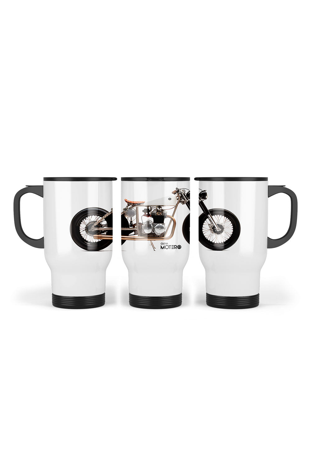 1 Termo acero con asa de plástico negro, capacidad de 16 oz Diseño 146