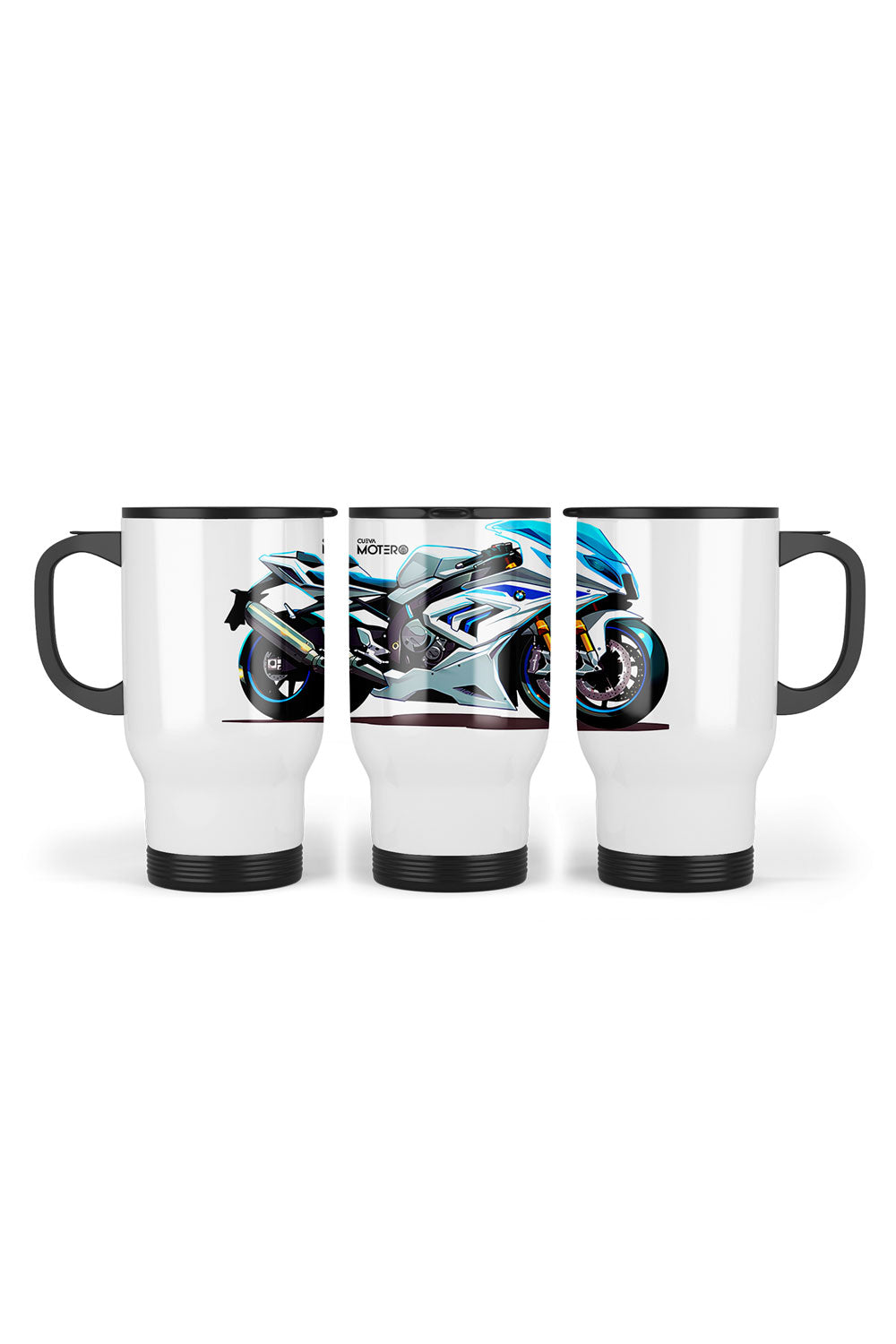 1 Termo acero con asa de plástico negro, capacidad de 16 oz Diseño 147