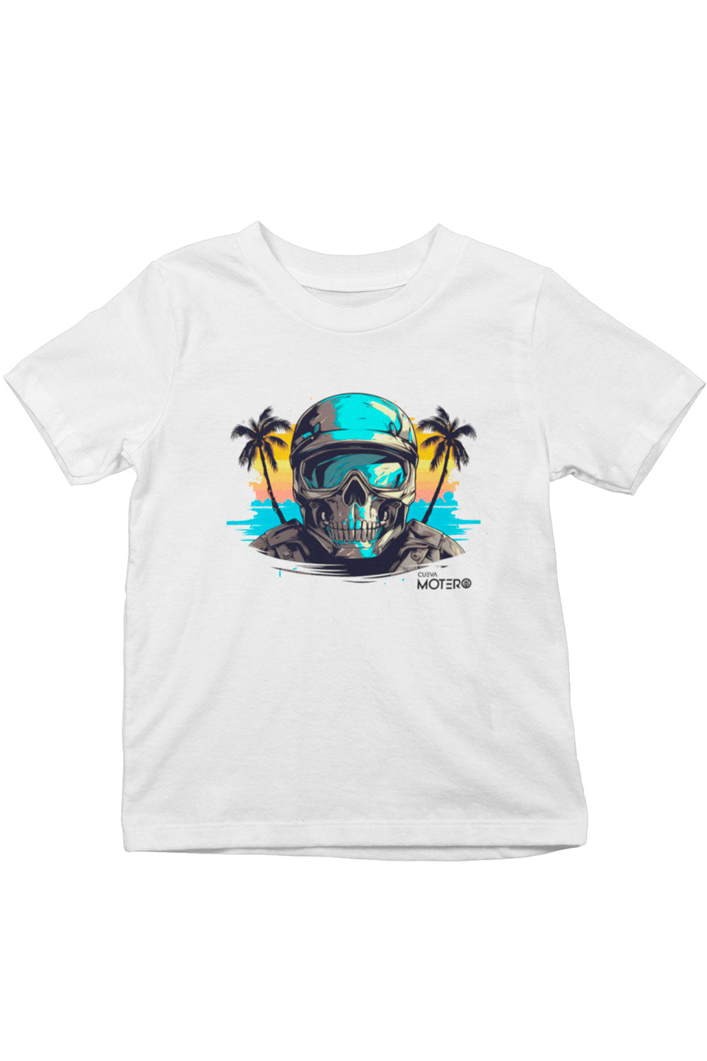 Playera poliéster blanca para niños diseño 15