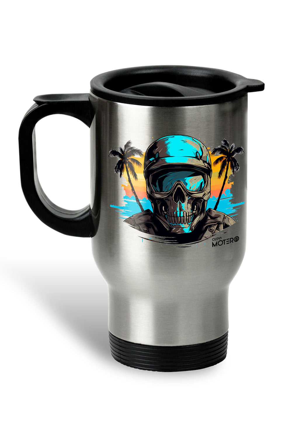 1 Termo acero con asa de plástico negro, capacidad de 16 oz Diseño 15
