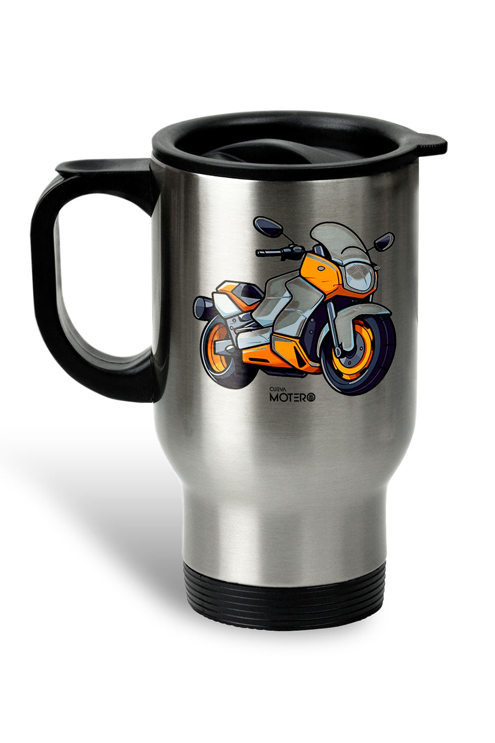 1 Termo acero con asa de plástico negro, capacidad de 16 oz Diseño 150