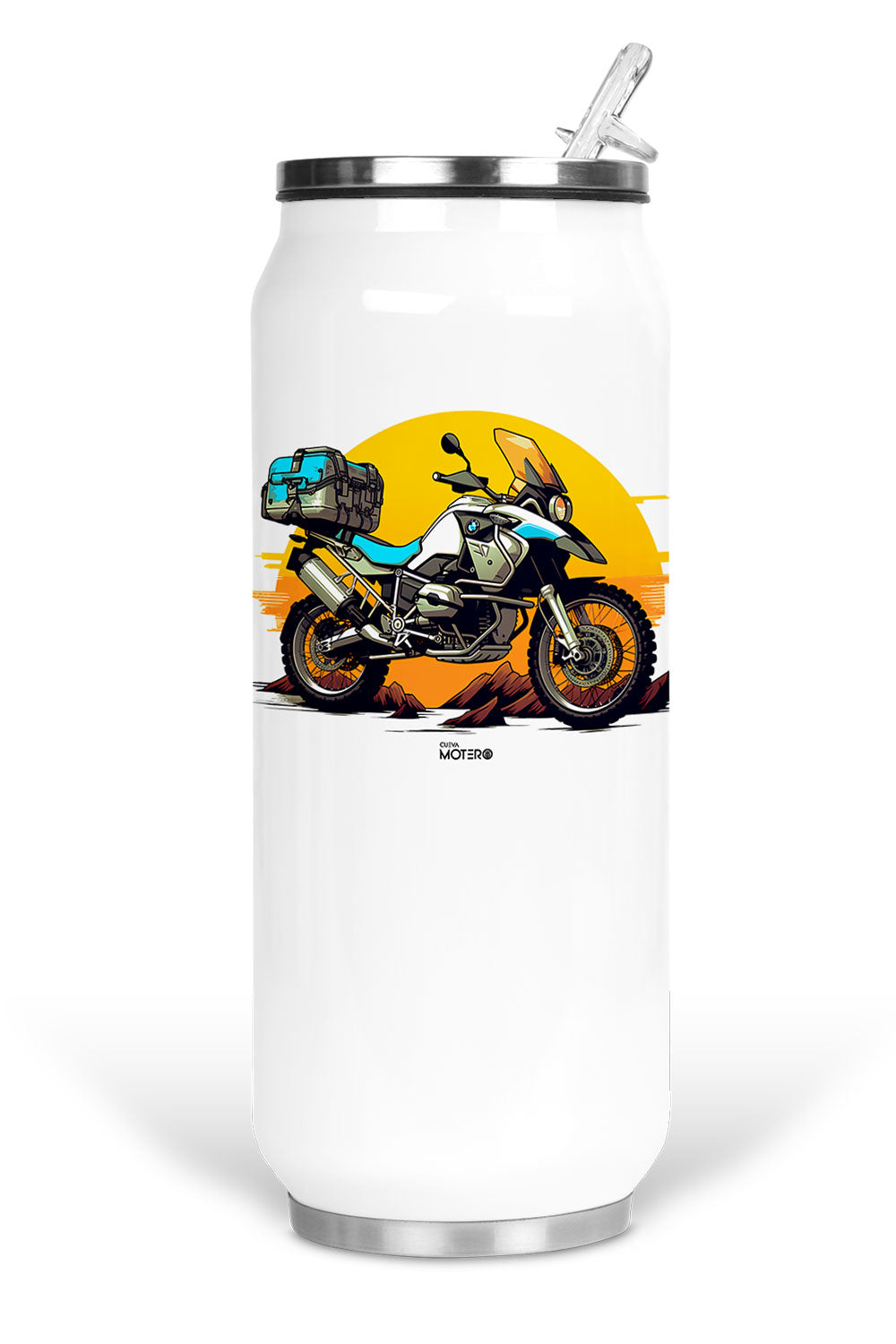 Termo de acero tipo lata de 450 ml con Diseño 153